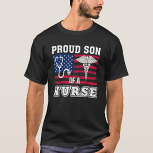 Camiseta Orgulloso Hijo De Una Enfermera De Corazón Stethos