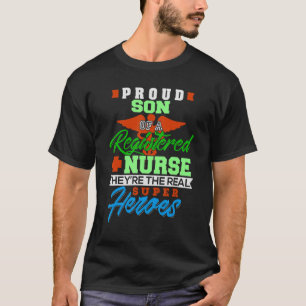 Camiseta Orgulloso Hijo De Una Enfermera Registrada Guay Im