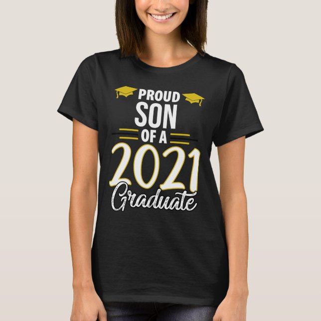 Camiseta Orgulloso Hijo De Una Ropa De Graduación 2021 MB (Anverso)