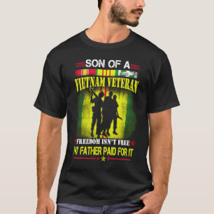 Camiseta Orgulloso hijo de veterano padre de Vietnam Libert