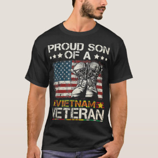 Camiseta Orgulloso Hijo De Vietnam Veterana Bandera De Esta