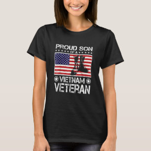 Camiseta Orgulloso Hijo De Vietnam Veterano Bandera Estadou