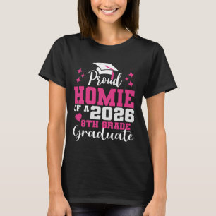Camiseta Orgulloso Homie de graduado de 8vo grado de 2026 E