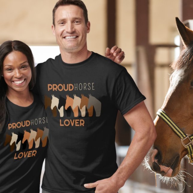 Camiseta Orgulloso HORSE LOVER Black T-Shirt (Subido por el creador)