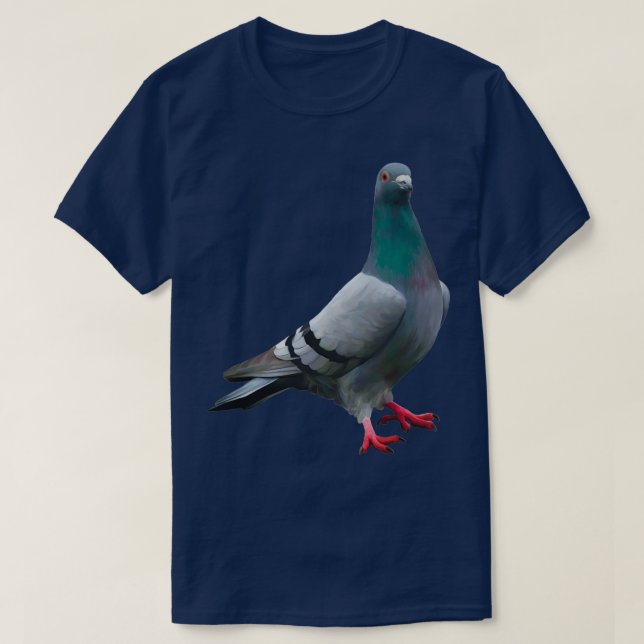Camiseta Orgulloso ilustracion de pichón Elegante arte de p (Diseño del anverso)