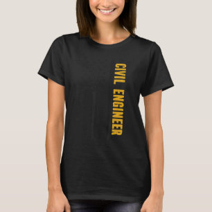 Camiseta Orgulloso ingeniero civil de bandera estadounidens
