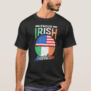 Camiseta Orgulloso Irlandés Americano Raíces Irlanda Famili