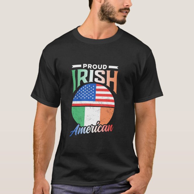 Camiseta Orgulloso Irlandés Americano Raíces Irlanda Famili (Anverso)