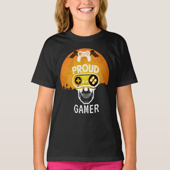 CAMISETA ORGULLOSO JUEGO - HALLOWEING GAMING NERD (Anverso)