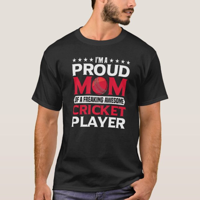 Camiseta Orgulloso jugador del equipo deportivo de cricket  (Anverso)