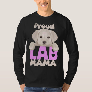 Camiseta ¡Orgulloso Laboratorio Mamá Cachorro Amarillo! Esp