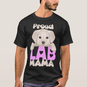 Camiseta ¡Orgulloso Laboratorio Mamá Cachorro Amarillo! Esp