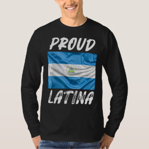 Camiseta Orgulloso Latina Hispano Mes Nicaragua fla
