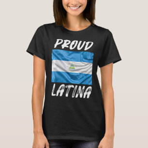 Camiseta Orgulloso Latina Hispano Mes Nicaragua fla