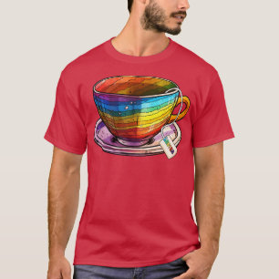Camiseta Orgulloso LGBTQ orgullo gay bebedor de té arcoiris