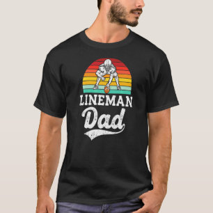 Camiseta Orgulloso Lineman Dad Vintage Offensive Lineman Re