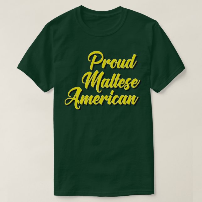 Camiseta Orgulloso maltés-americano (Diseño del anverso)
