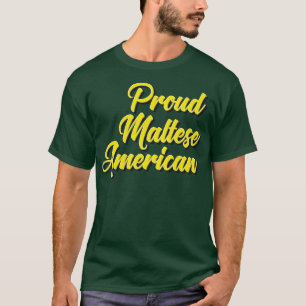 Camiseta Orgulloso maltés-americano