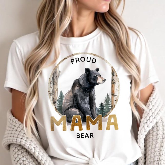 Camiseta Orgulloso Mama Bear Woodland Adventure Shirt (Mama Bear T-Shirt )