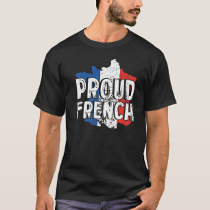 Camiseta Orgulloso mapa francés de Francia mapa bandera fra