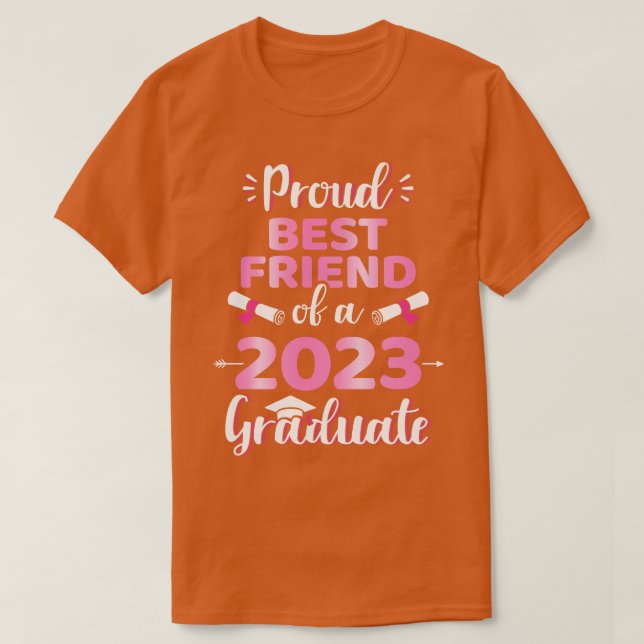 Camiseta Orgulloso mejor amigo de una clase de graduación d (Diseño del anverso)
