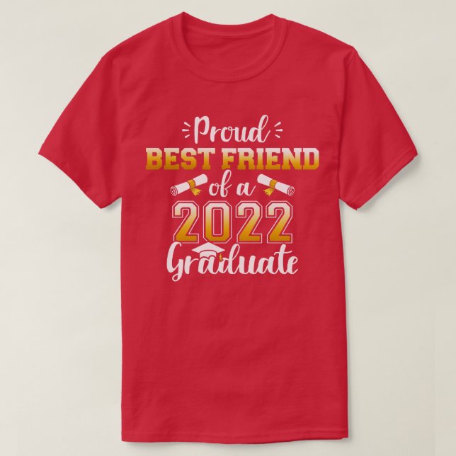 Camiseta Orgulloso mejor amigo de una clase graduada de 202 (Diseño del anverso)