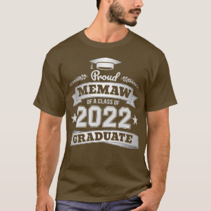 Camiseta Orgulloso memaw de una clase de graduados de 2022