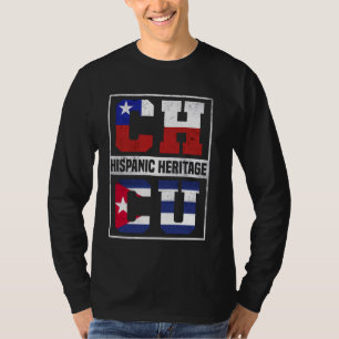 Camiseta Orgulloso mes de la herencia cubana hispana en Chi