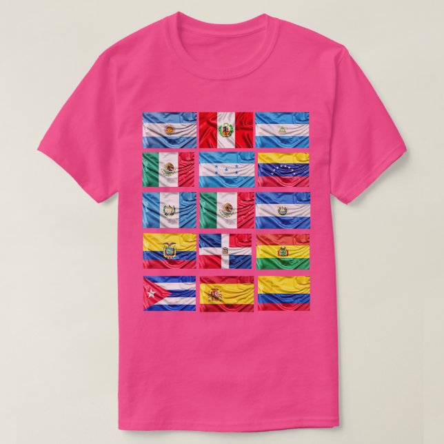 Camiseta Orgulloso Mes de la Herencia Hispana Todos los paí (Diseño del anverso)