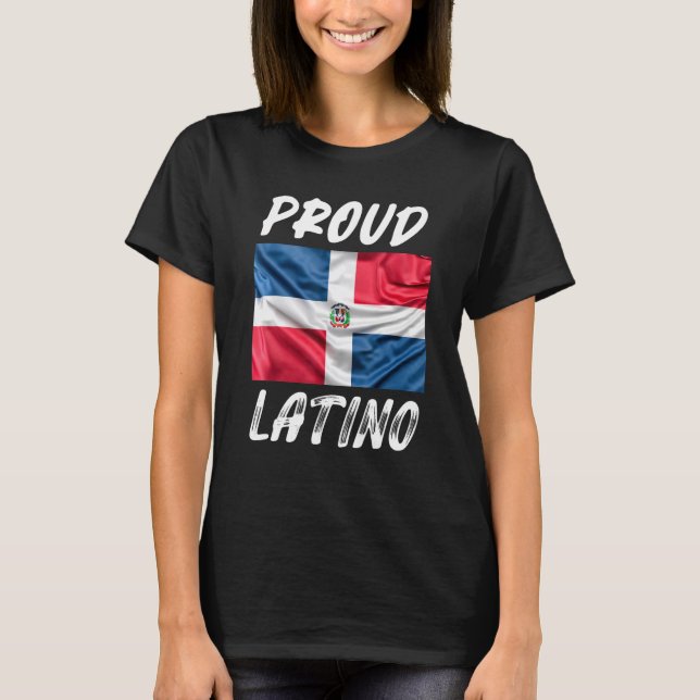 Camiseta Orgulloso Mes de la Herencia Latino Hispana Domini (Anverso)