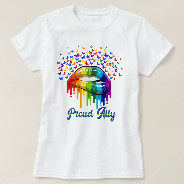 Camiseta Orgulloso Mes del Orgullo de Ally (Diseño del anverso)