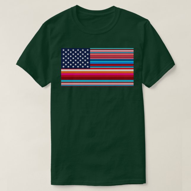 Camiseta Orgulloso mexicano norteamericano de servir bander (Diseño del anverso)