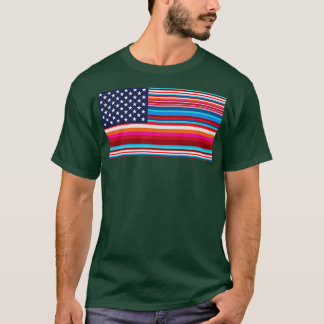 Camiseta Orgulloso mexicano norteamericano de servir bander