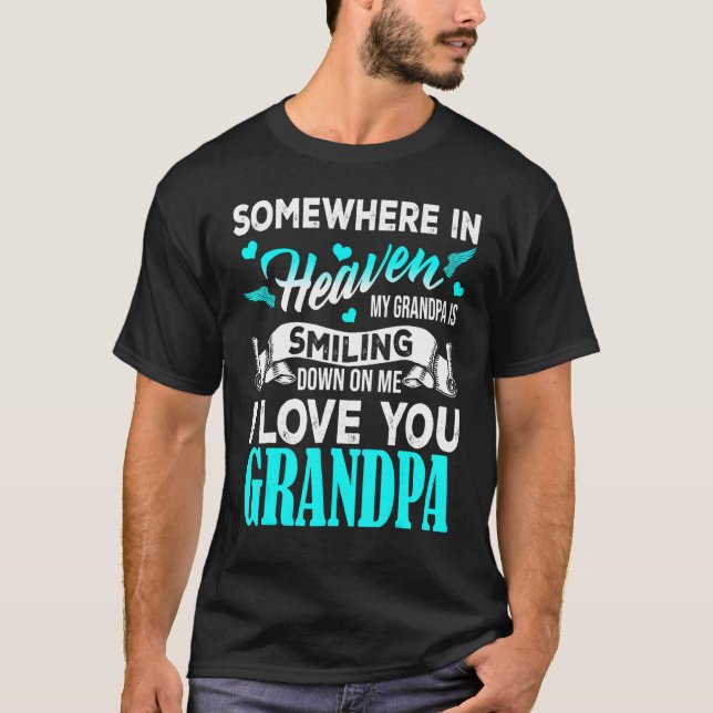Camiseta Orgulloso Mi Abuelo En El Cielo Feliz Día Del Padr (Anverso)