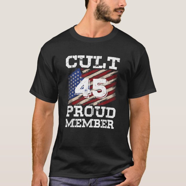 Camiseta Orgulloso miembro de Cult 45 Trump Apoyo electoral (Anverso)