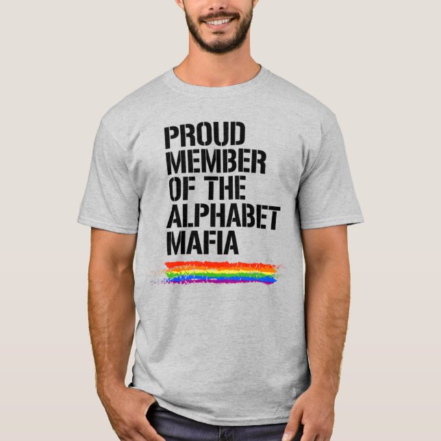 Camiseta Orgulloso Miembro de la Mafia Alphabet (Anverso)