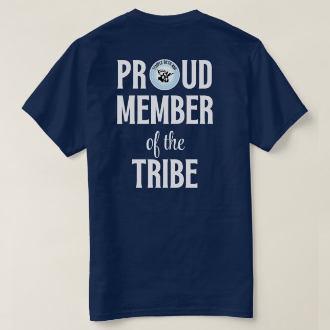 Camiseta Orgulloso miembro de la tribu Blanco (Reverso del diseño)
