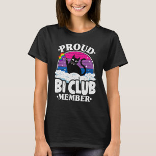 Camiseta Orgulloso miembro del Club Bi Gato Bandera Bisexua