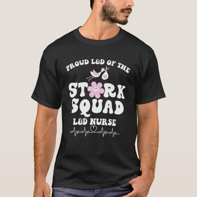 Camiseta Orgulloso Miembro Del Escuadrón De La Cigüeña Trab (Anverso)
