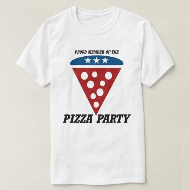 Camiseta Orgulloso miembro del Fiesta Pizza (Diseño del anverso)