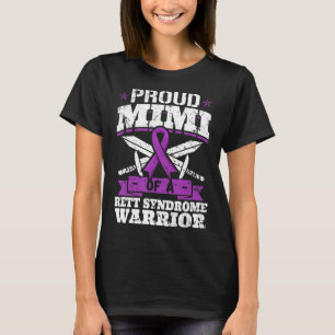 Camiseta Orgulloso Mimi De Un Guerrero Del Síndrome Rett RT