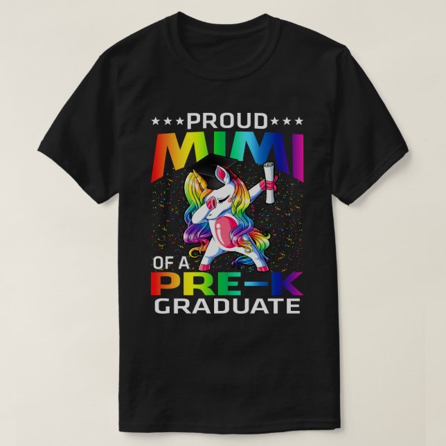 Camiseta Orgulloso Mimi De Unicornio, Un Graduado Preuniver (Diseño del anverso)