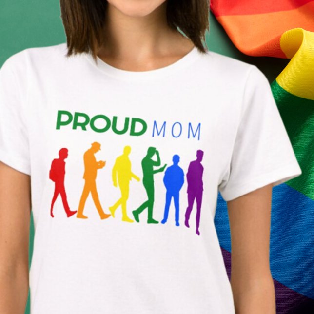 Camiseta Orgulloso MOM Orgullo Gay Silhouettes masculino (Subido por el creador)