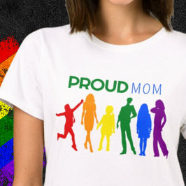 Camiseta Orgulloso MOM Orgullo gay Siluetas femeninas