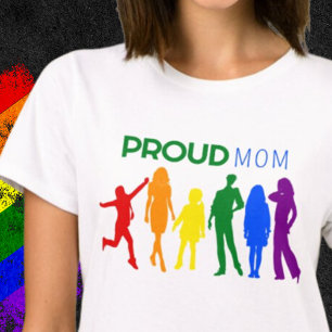 Camiseta Orgulloso MOM Orgullo gay Siluetas femeninas