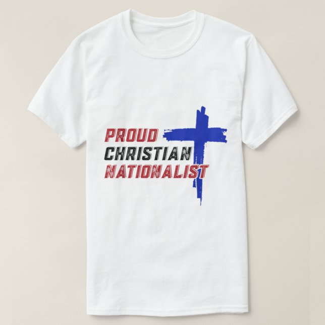 Camiseta Orgulloso nacionalista cristiano (Diseño del anverso)