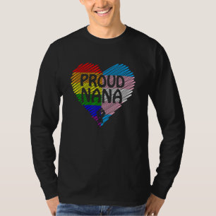 Camiseta Orgulloso Nana Lgbt Con Arcoiris Y Bandera Transgé