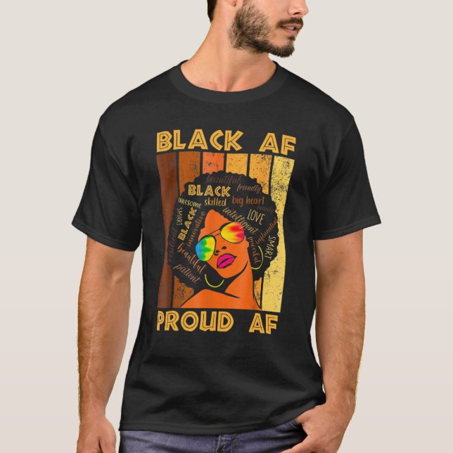 Camiseta Orgulloso negro por el mes de la historia africana (Anverso)