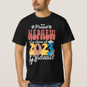 Camiseta Orgulloso NEPHEW de una clase de 2023 Graduado Ret