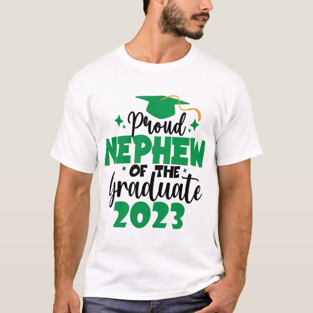 Camiseta Orgulloso NEPHEW de una clase de 2023 Graduate Fun (Anverso)